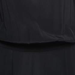 Diane Von Furstenberg Black Silk Half Cape Sleeve Jumpsuit M