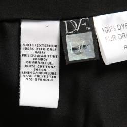 Pre Owned Diane Von Furstenberg Brown Animal Printed Calf Hair Mini Skirt M