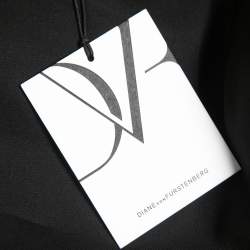 Pre Owned Diane Von Furstenberg Silver Leather Mini Skirt M