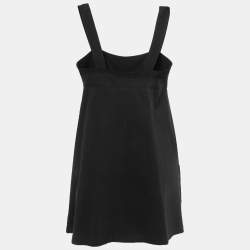Pre Owned Diane Von Furstenberg Black Knit Sleveless Mini Dress L