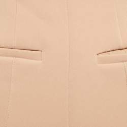 Diane Von Furstenberg Tan Brown Stretch Crepe High Waist Trousers S