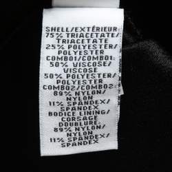 Pre Owned Diane Von Furstenberg Black Crepe Floral Detail Sleeveless Midi Dress S