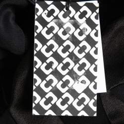 Pre Owned Diane Von Furstenberg Black Crepe Floral Detail Sleeveless Midi Dress S