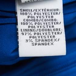 Pre Owned Diane Von Furstenberg Blue Floral Lace Sleeveless Midi Dress S