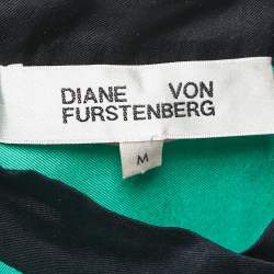 Pre Owned Diane Von Furstenberg Multicolor Silk Shirt Dress M