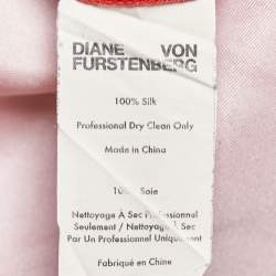 Pre Owned Diane Von Furstenberg Multicolor Silk Shirt Dress M