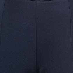 Diane von Furstenberg Navy Blue Stretch Knit Slim Fit Pants L