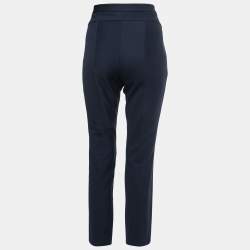 Diane von Furstenberg Navy Blue Stretch Knit Slim Fit Pants L