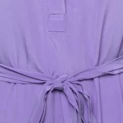 مملوكة مسبقًا Diane Von Furstenberg Purple Silk Belted Mini Dress L