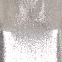 Pre Owned Diane Von Furstenberg Silver Sequined Satin Sleeveless Blouse S