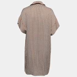 Pre Owned Diane Von Furstenberg Orange Print Silk Mini Shift Dress S