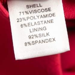 Pre Owned Diane Von Furstenberg Pink Knit Midi Dress S