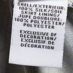 Pre Owned Diane von Furstenberg Black & Navy Blue Floral Printed Knit & Chiffon Riviera Wrap Dress M