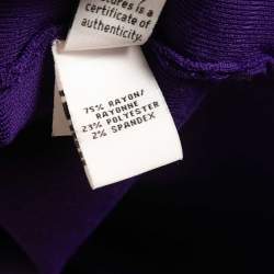 Pre Owned Diane Von Furstenberg Purple Knit Flared Short Dress S/M