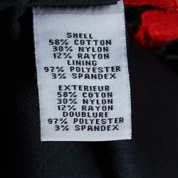 Pre Owned Diane Von Furstenberg Red & Black Lace Gadie Mini Dress M