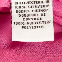 Pre Owned Diane Von Furstenberg Pink Camila Print Silk Off Shoulder Asymmetrical Dress XS