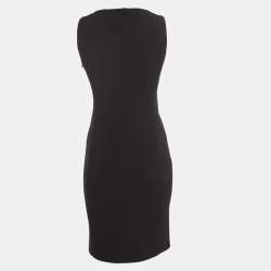 Pre Owned Diane Von Furstenberg Black Nylon Sleeveless Midi Dress S