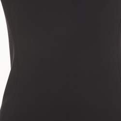 Pre Owned Diane Von Furstenberg Black Nylon Sleeveless Midi Dress S