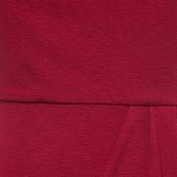 Pre Owned Diane Von Furstenberg Pink Knit Draped Sleeveless Mini Dress S