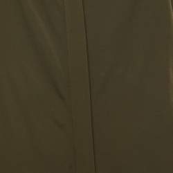 Pre Owned Diane Von Furstenberg Olive Green Stretch Knit Luisa Mini Dress S
