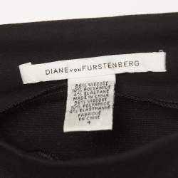 Diane Von Furstenberg Black Knit Sleeveless Turtle Neck Mini Dress S