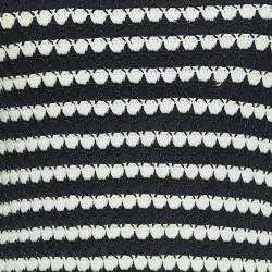 Diane Von Furstenberg Navy Blue/White Crochet Knit Sleeveless Short Dress S