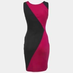 Pre Owned Diane Von Furstenberg Purple Wool Sleeveless Mini Dress S