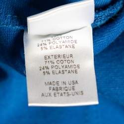 Pre Owned Diane Von Furstenberg Blue Cotton Knit Courgarette Skirt L