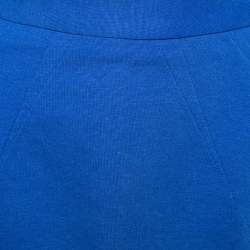 Pre Owned Diane Von Furstenberg Blue Cotton Knit Courgarette Skirt L