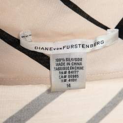 Pre Owned Diane von Furstenberg Multicolored Printed Silk Vanda Dress XL