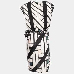 Pre Owned Diane von Furstenberg Multicolored Printed Silk Vanda Dress XL