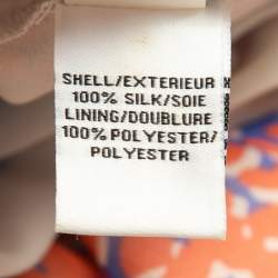 Pre Owned Diane Von Furstenberg Blue/Red Printed Chiffon Maxi Dress M