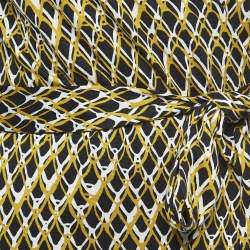 Pre Owned Diane Von Furstenberg Multicolor Jersey Wrap Dress M