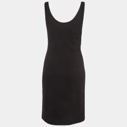 Pre Owned Diane Von Furstenberg Black Jersey Mini Dress S