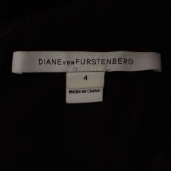 Pre Owned Diane Von Furstenberg Black Jersey Mini Dress S