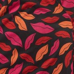 Pre Owned Diane Von Furstenberg Multicolor Jersey Wrap Dress M