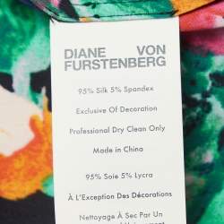 Diane Von Furstenberg Multicolour Printed Georgette Belted Jacket S