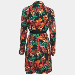 Diane Von Furstenberg Multicolour Printed Georgette Belted Jacket S