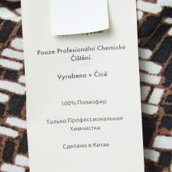 Pre Owned Diane Von Furstenberg Brown Printed Georgette Midi Dress M