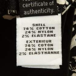 Diane Von Furstenberg Black/White Abstract Print Cotton Blend Skinny Pants S