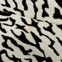 Diane Von Furstenberg Black/White Abstract Print Cotton Blend Skinny Pants S