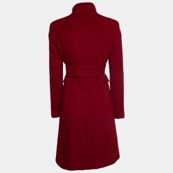 Diane von Furstenberg Red Felted Wool Sabrina Coat M
