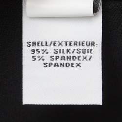 Pre Owned Diane Von Furstenberg Black Satin Silk Draped Dress M