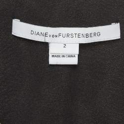Diane Von Furstenberg Brown Leopard Print Silk Flared Mini Dress S