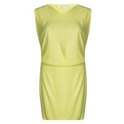 Diane Von Furstenberg Yellow Sleeveless Drop Waist Gagon Dress S
