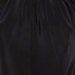 Pre Owned Diane Von Furstenberg Black Silk Tie-Up Detail Top S