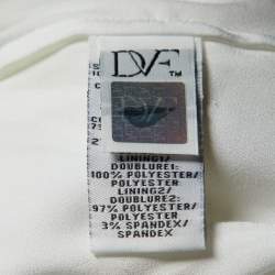 Pre Owned Diane Von Furstenberg White Lace Knee-Length Skirt M