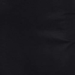 Pre Owned Diane Von Furstenberg Black Wool Pleated Detail Pencil Skirt L