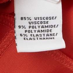 Pre Owned Diane Von Furstenberg Orange Stretch Knit Bodycon Mini Dress XS
