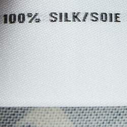 Pre Owned Diane Von Furstenberg Blue Printed Silk Jersey Wrap Dress XS